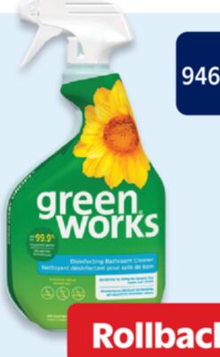 Green Works all-purpose or bathroom cleaner