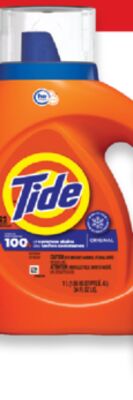 Tide liquid 21 - 25 loads or Pods 11s - 16s laundry detergent