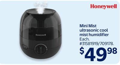 Honeywell Mini Mist ultrasonic cool mist humidifier
