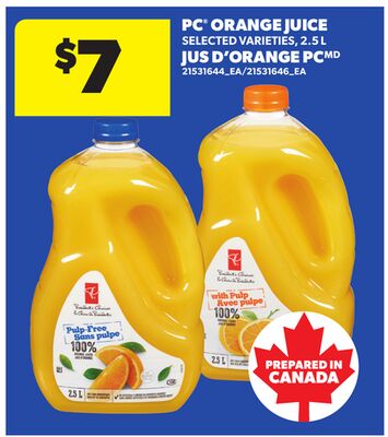 PC® ORANGE JUICE, 2.5 L