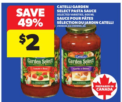 CATELLI GARDEN SELECT PASTA SAUCE, 600 ML