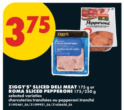 ZIGGY'S® SLICED DELI MEAT 175 g or ROMA SLICED PEPPERONI 175/250 g