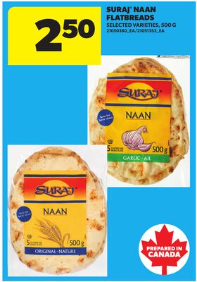 SURAJ® NAAN FLATBREADS, 500 G