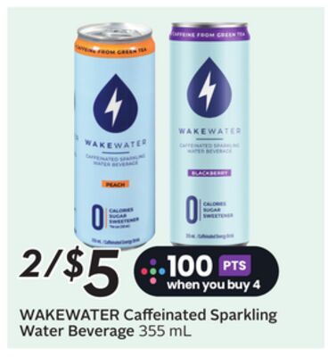 Caffeinated Sparkling Water Beverage