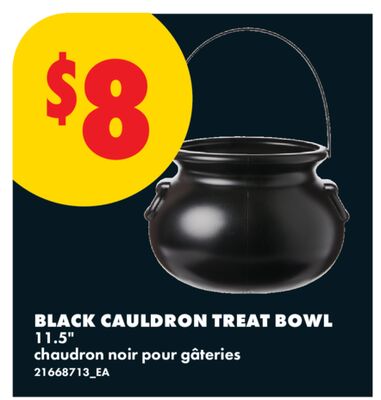 BLACK CAULDRON TREAT BOWL, 11.5"