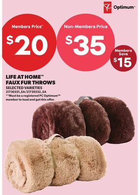 LIFE AT HOME™ FAUX FUR THROWS
