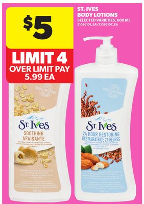 ST. IVES BODY LOTIONS, 600 ML