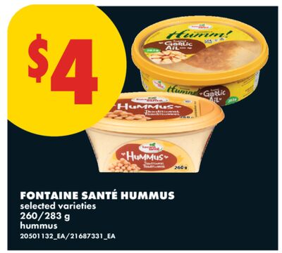 FONTAINE SANTÉ HUMMUS, 260/283 g