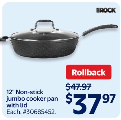 12" Non-stick jumbo cooker pan with lid