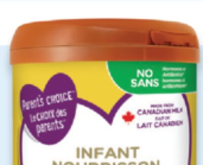 Parent's Choice toddler nutritional powder or milk-based or Gentle+ infant formula