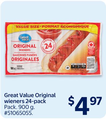 Great Value Original wieners 24-pack