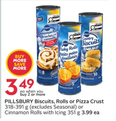 PILLSBURY Biscuits, Rolls or Pizza Crust