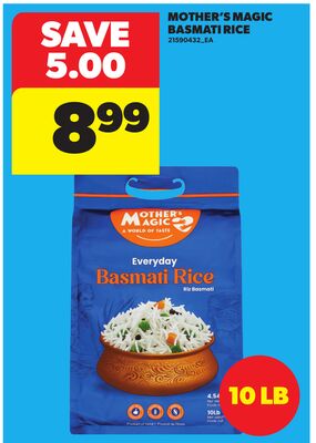 MOTHER'S MAGIC BASMATI RICE, 10 LB