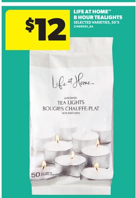 LIFE AT HOME™ 8 HOUR TEALIGHTS, 50'S