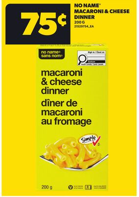 NO NAME® MACARONI & CHEESE DINNER, 200 G