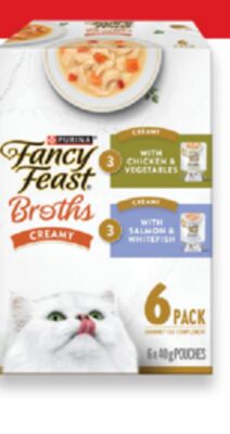 Fancy Feast Broths wet cat treats variety pack