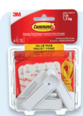 Damage-free hooks or strips value pack