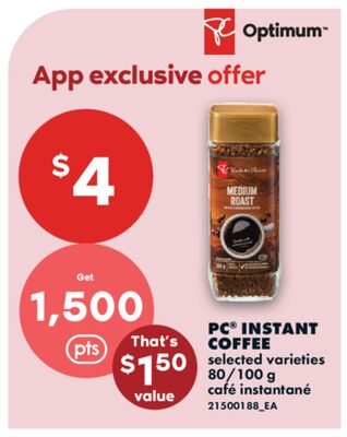 PC® INSTANT COFFEE, 80/100 g