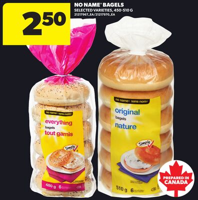 NO NAME® BAGELS, 450-510 G