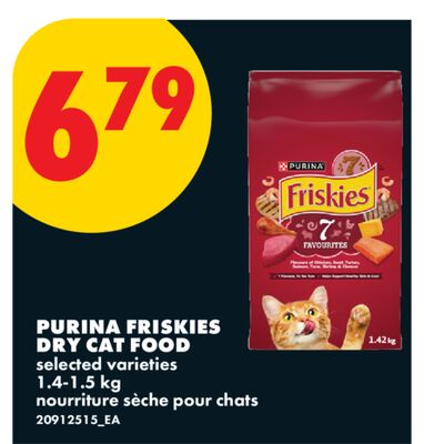 PURINA FRISKIES DRY CAT FOOD, 1.4-1.5 kg