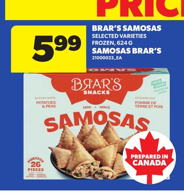 BRAR'S SAMOSAS, 624 G