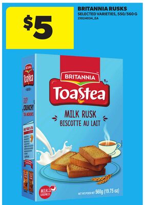 BRITANNIA RUSKS, 550/560 G