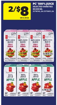 PC® 100% JUICE, 8X200 ML