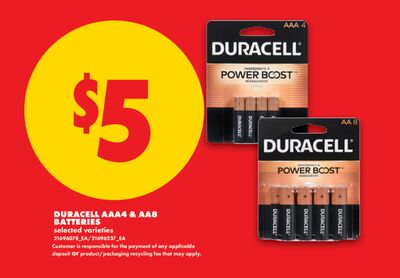 DURACELL AAA4 & AA8 BATTERIES