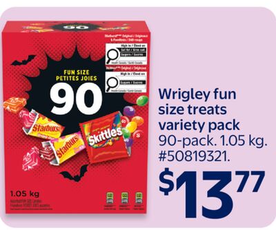 Wrigley fun size treats variety pack