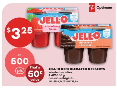JELL-O REFRIGERATED DESSERTS, 4x89-106 g