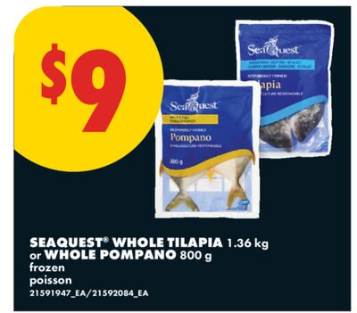 SEAQUEST® WHOLE TILAPIA 1.36 kg or WHOLE POMPANO 800 g
