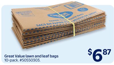 Great Value lawn and leaf bags