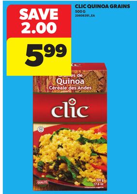 CLIC QUINOA GRAINS, 500 G