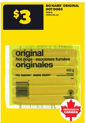 NO NAME® ORIGINAL HOT DOGS, 450 G