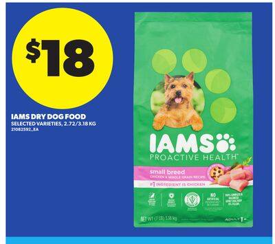 IAMS DRY DOG FOOD, 2.72/3.18 KG