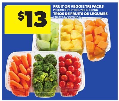 FRUIT OR VEGGIE TRI PACKS, 706 G-1.02 KG