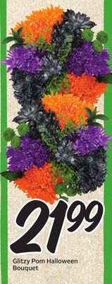 Glitz Pom Halloween Bouquet