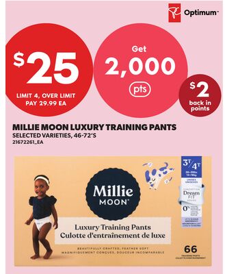 MILLIE MOON LUXURY TRAINING PANTS, 46-72'S