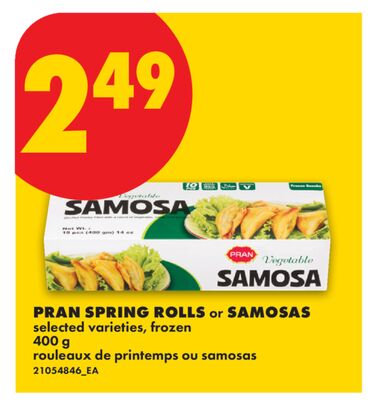 PRAN SPRING ROLLS OR SAMOSAS, 400 G