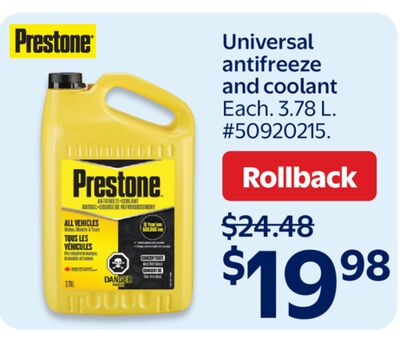 Prestone Universal antifreeze and coolant