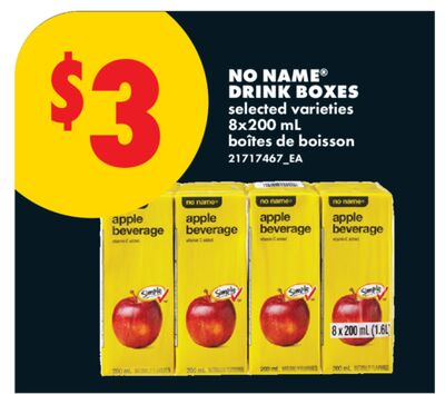 NO NAME® DRINK BOXES, 8x200 mL
