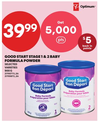 GOOD START STAGE 1 & 2 BABY FORMULA POWDER, 900 G