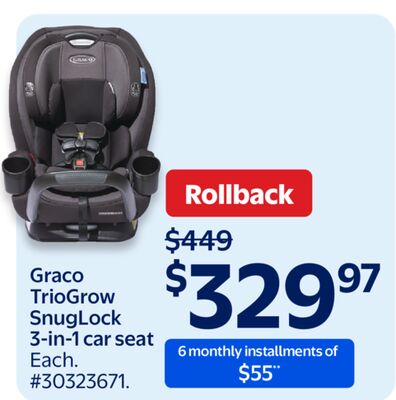 Graco TrioGrow SnugLock 3-in-1 car seat