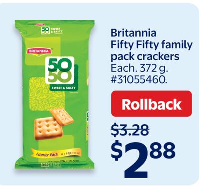 Britannia Fifty Fifty family pack crackers