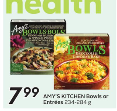 AMY'S KITCHEN Bowls or Entrées