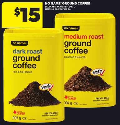 NO NAME® GROUND COFFEE, 907 G