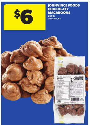 JOHNVINCE FOODS CHOCOLATY MACAROONS, 260 G