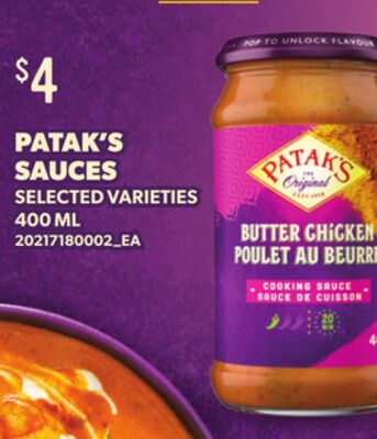 PATAK'S SAUCES, 400 ML
