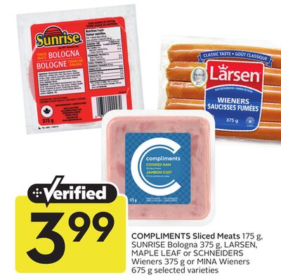 COMPLIMENTS Sliced Meats