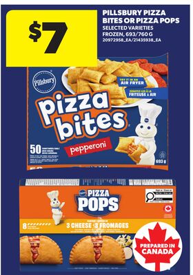 PILLSBURY PIZZA BITES OR PIZZA POPS, , 693/760 G